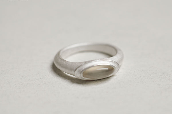 OLIO E ACETO Silver Agate Satellite Ring OA08F04